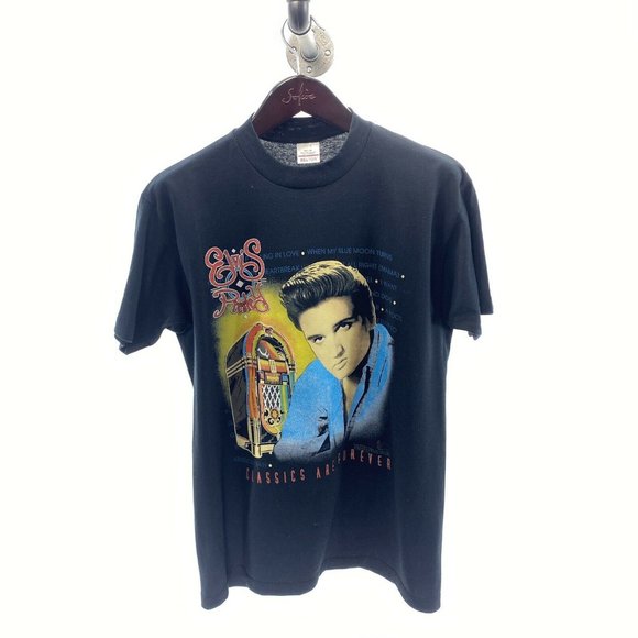 Vintage Other - ELVIS PRESLEY Classics Are Forever Black T-shirt L
